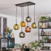 Ripoll hanging light, globe light, pendant light blue, gold, green, coppery, 6-light sources