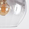 Koyoto hanging light, globe light, pendant light clear, Smoke-coloured, 6-light sources