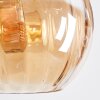 Koyoto hanging light, globe light, pendant light Amber, Smoke-coloured, 6-light sources
