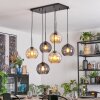 Koyoto hanging light, globe light, pendant light Amber, Smoke-coloured, 6-light sources