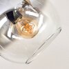 Koyoto ceiling light, globe light gold, black, 10-light sources