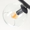 Koyoto ceiling light, globe light black, 5-light sources