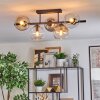 Koyoto ceiling light, globe light black, 5-light sources