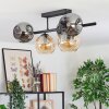 Ripoll ceiling light, globe light black, 5-light sources