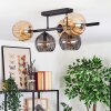 Koyoto ceiling light, globe light black, 5-light sources