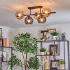 Koyoto ceiling light, globe light black, 5-light sources