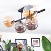 Chehalis ceiling light, globe light black, 5-light sources