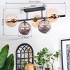 Chehalis ceiling light, globe light black, 5-light sources