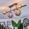 Chehalis ceiling light, globe light black, 5-light sources