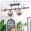Chehalis ceiling light, globe light black, 5-light sources