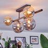 Chehalis ceiling light, globe light black, 5-light sources