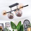 Chehalis ceiling light, globe light black, 5-light sources