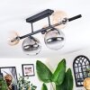 Chehalis ceiling light, globe light black, 5-light sources