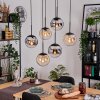 Gastor hanging light, globe light, pendant light black, 6-light sources
