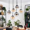Gastor hanging light, globe light, pendant light black, 6-light sources