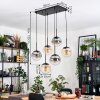 Gastor hanging light, globe light, pendant light black, 6-light sources