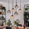 Gastor hanging light, globe light, pendant light black, 6-light sources