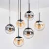 Gastor hanging light, globe light, pendant light black, 6-light sources