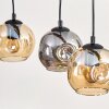 Ripoll hanging light, globe light, pendant light Ecru, black, 4-light sources