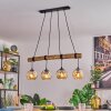 Ripoll hanging light, globe light, pendant light Ecru, black, 4-light sources