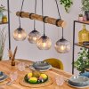 Koyoto hanging light, globe light, pendant light Ecru, black, 4-light sources