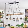 Koyoto hanging light, globe light, pendant light Ecru, black, 5-light sources