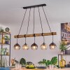 Koyoto hanging light, globe light, pendant light Ecru, black, 5-light sources