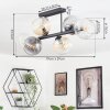 Koyoto ceiling light, globe light Amber, clear, Smoke-coloured, 6-light sources