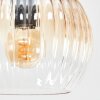 Koyoto ceiling light, globe light Amber, clear, Smoke-coloured, 6-light sources