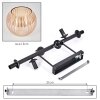 Koyoto ceiling light, globe light Amber, 6-light sources