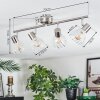Saire ceiling light, ceiling spotlight chrome, matt nickel, 4-light sources