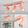 Javel ceiling light, ceiling spotlight pink, white, 3-light sources