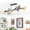 Koyoto ceiling light, globe light Amber, clear, Smoke-coloured, 8-light sources
