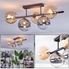 Chehalis ceiling light, globe light black, 5-light sources