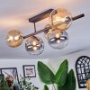 Chehalis ceiling light, globe light black, 5-light sources