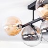Chehalis ceiling light, globe light black, 5-light sources