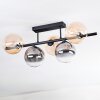 Chehalis ceiling light, globe light black, 5-light sources