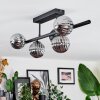 Chehalis ceiling light, globe light black, 5-light sources