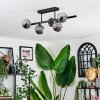 Chehalis ceiling light, globe light black, 5-light sources
