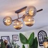 Chehalis ceiling light, globe light black, 5-light sources