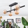 Chehalis ceiling light, globe light black, 5-light sources