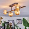 Chehalis ceiling light, globe light black, 5-light sources