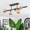 Chehalis ceiling light, globe light black, 5-light sources
