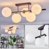 Chehalis ceiling light, globe light black, 5-light sources