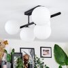 Chehalis ceiling light, globe light black, 5-light sources
