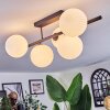 Chehalis ceiling light, globe light black, 5-light sources