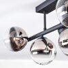 Chehalis ceiling light, globe light black, 5-light sources