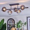 Chehalis ceiling light, globe light black, 5-light sources