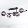 Chehalis ceiling light, globe light black, 5-light sources