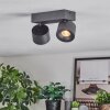 Narel ceiling light, ceiling spotlight LED black, 2-light sources